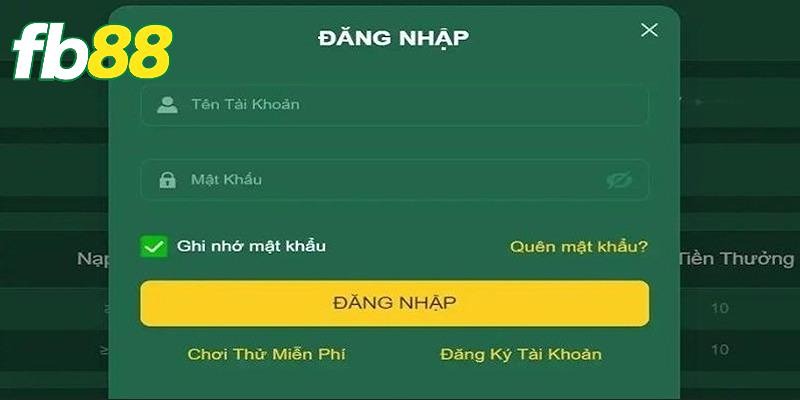 Thao tác đăng nhập FB88 rất dễ